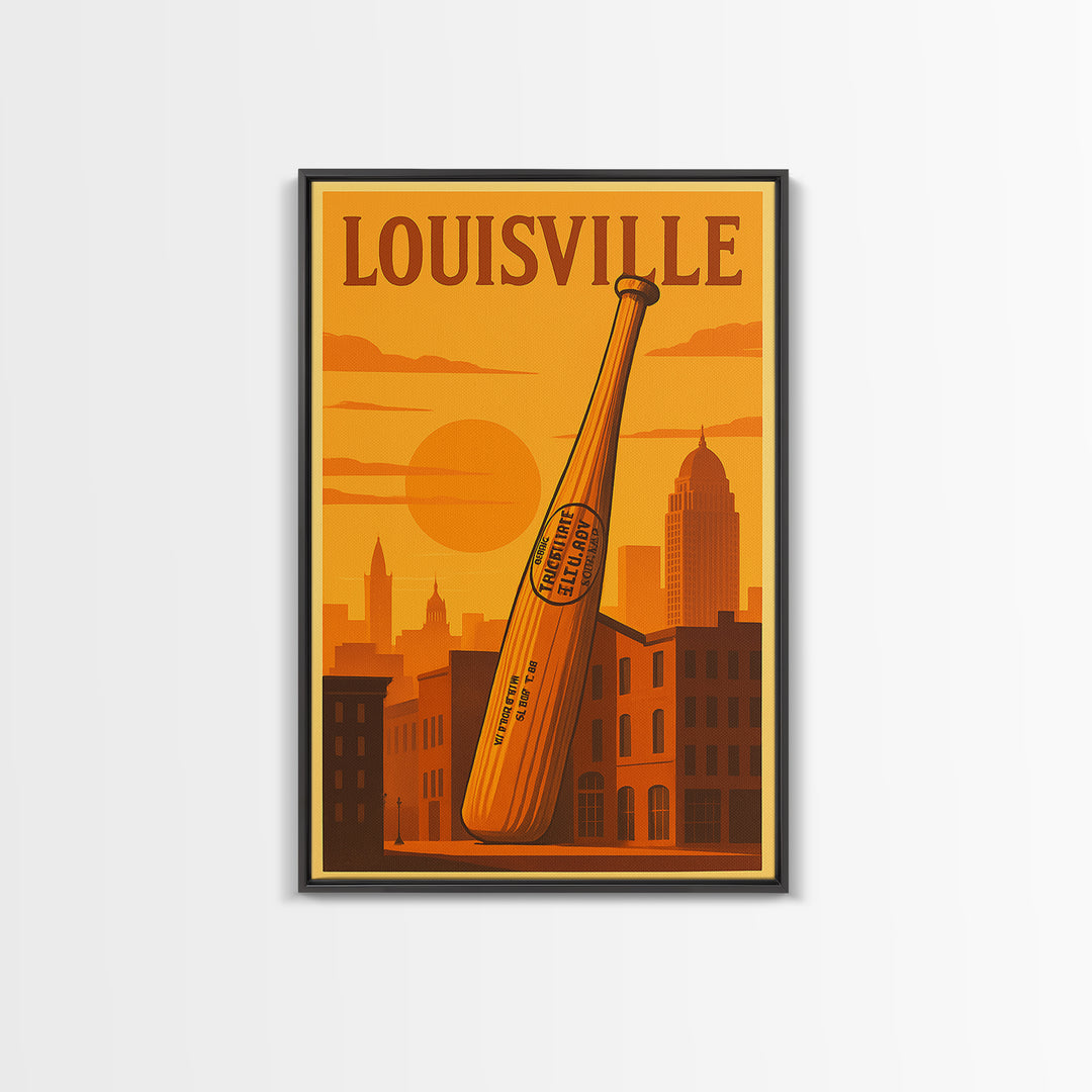 Louisville Kentucky Travel Poster, Canvas Print, Gold Art Deco Poster Art, Louisville Art Print, Travel Wall Decor, Wall Decor, Home Decor