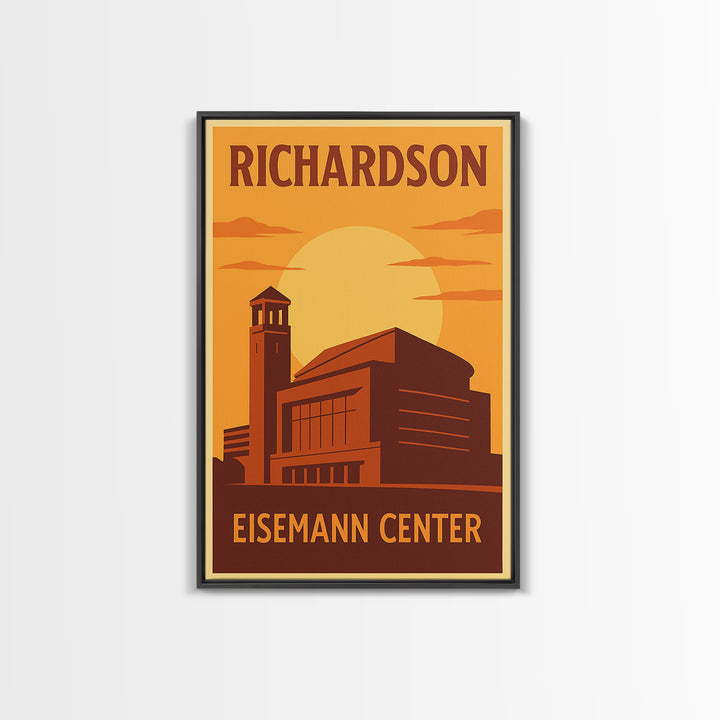 Richardson Texas Travel Poster, Canvas Print, Vintage Deco Wall Art, Richardson City Art, Gift For Travelers, Travel Print, Poster Art