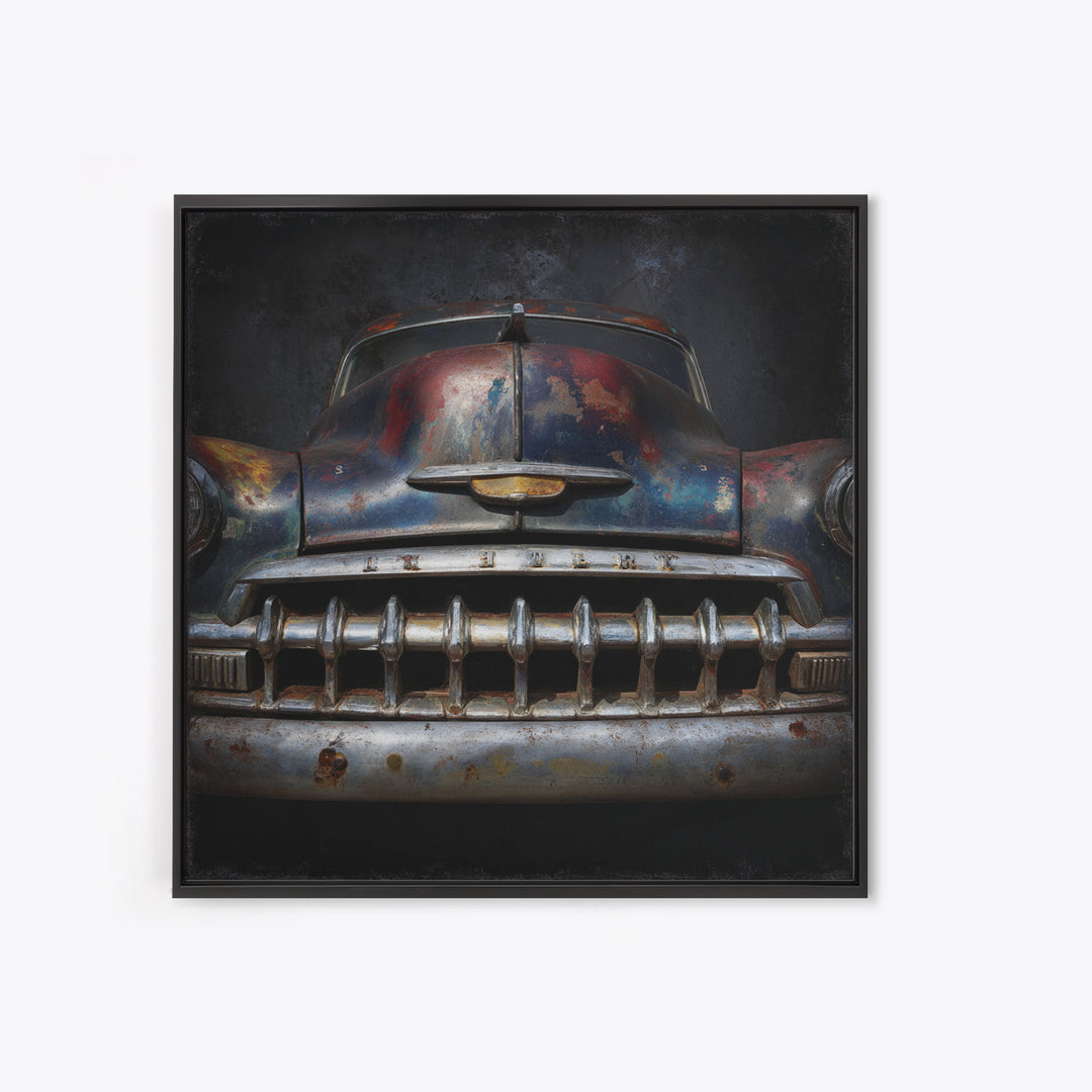 Classic Muscle Car Front Grill Canvas Print, Garage Art, Modern Decor, Garage Decor, Fine Art, Motor, Home Decor, Wall Decor, GAR-1x1-49