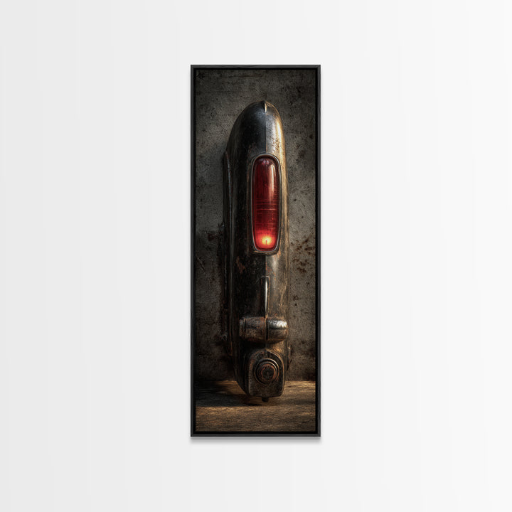 Classic Car Tail Lights Glowing at Dusk Canvas Print, Garage Art, Game Room Decor, Garage Decor, Fine Art, Motor, Gallery Decor, GAR-1x3-100