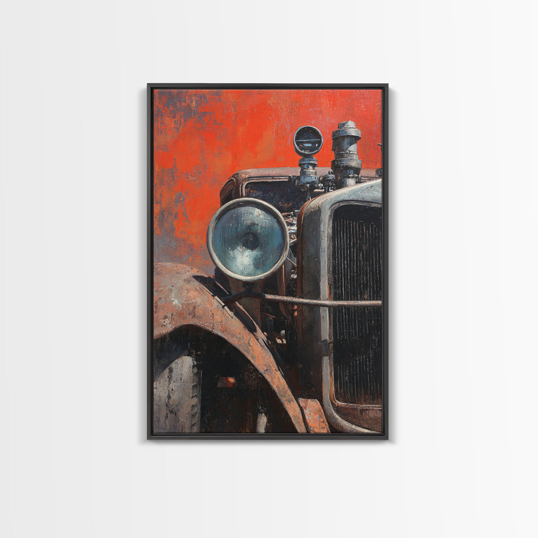 Desert Highway with Muscle Car Silhouette Canvas Print, Garage Art, Home Decor, Garage Decor, Fine Art, Motor, Man Cave Decor, GAR-2x3-5