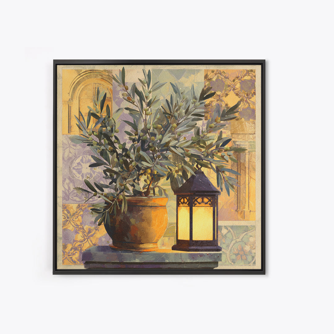 Olive Branch Still Life Canvas Print, Guest Bedroom Art, Minimalist Wall Art, Bedroom Decor, Fine Art, Guest, Luxury Decor, GBA-1x1-17