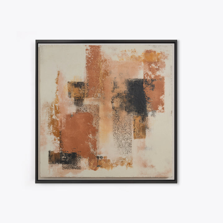 Warm Terracotta Shapes Canvas Print, Guest Bedroom Art, Set of 3 Wall Art, Bedroom Decor, Fine Art, Guest, Bedroom Prints, GBA-1x1-22