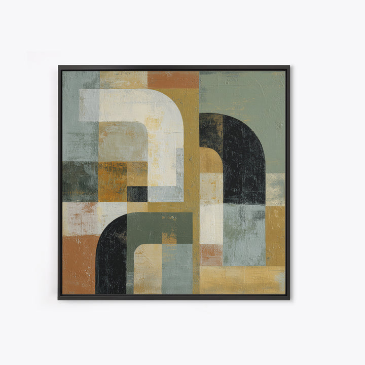 Warm Abstract Arches Framed Canvas Print, Guest Bedroom Art, Living Room Decor, Bedroom Decor, Guest, Farmhouse Wall Art, GBA-1x1-27