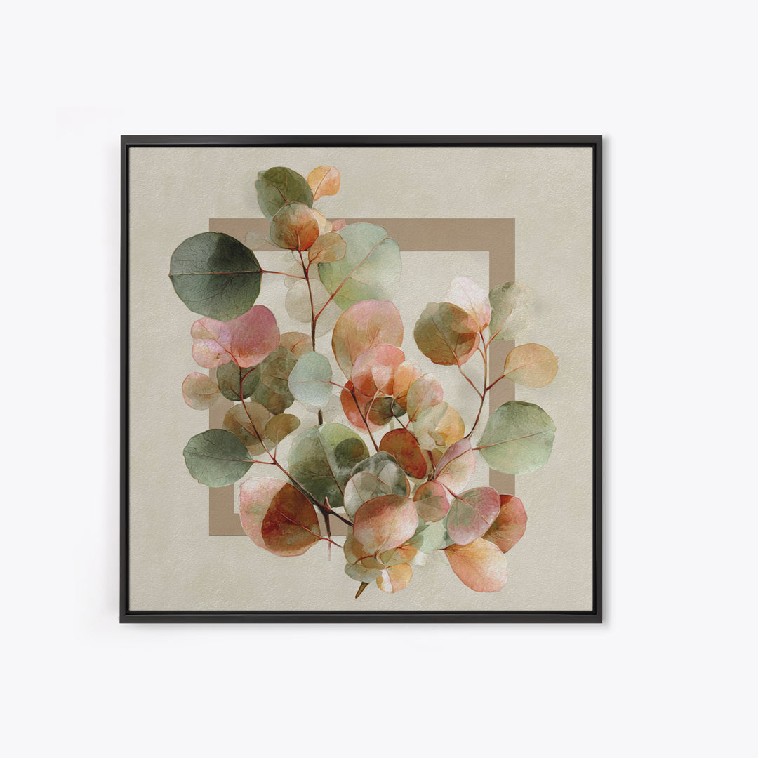 Calming Eucalyptus Watercolor Branches Framed Canvas Print, Guest Bedroom Art, Downloadable Prints, Bedroom Decor, Guest, GBA-1x1-34