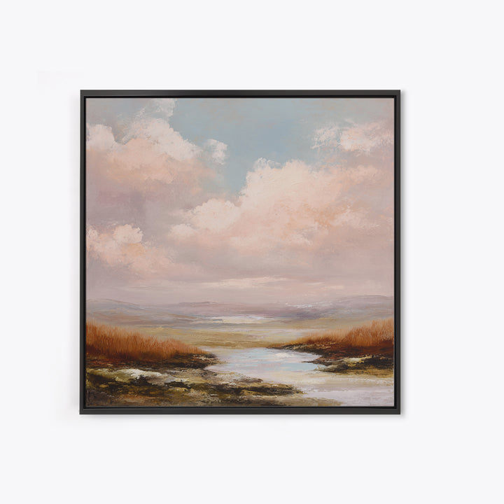 Romantic Cloudscape in Blush and Ivory Canvas Print, Guest Bedroom Art, Set of 3 Wall Art, Bedroom Decor, Fine Art, Guest, GBA-1x1-35