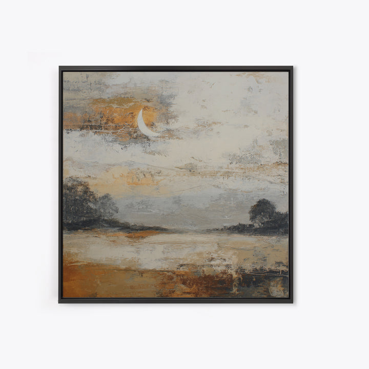 Quiet Lake Landscape at Early Morning Canvas Print, Guest Bedroom Art, Funky Wall Art, Bedroom Decor, Fine Art, Guest, GBA-1x1-50