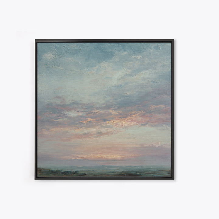 Romantic Cloudscape in Blush and Ivory Canvas Print, Guest Bedroom Art, New Home, Bedroom Decor, Fine Art, Guest, GBA-1x1-59