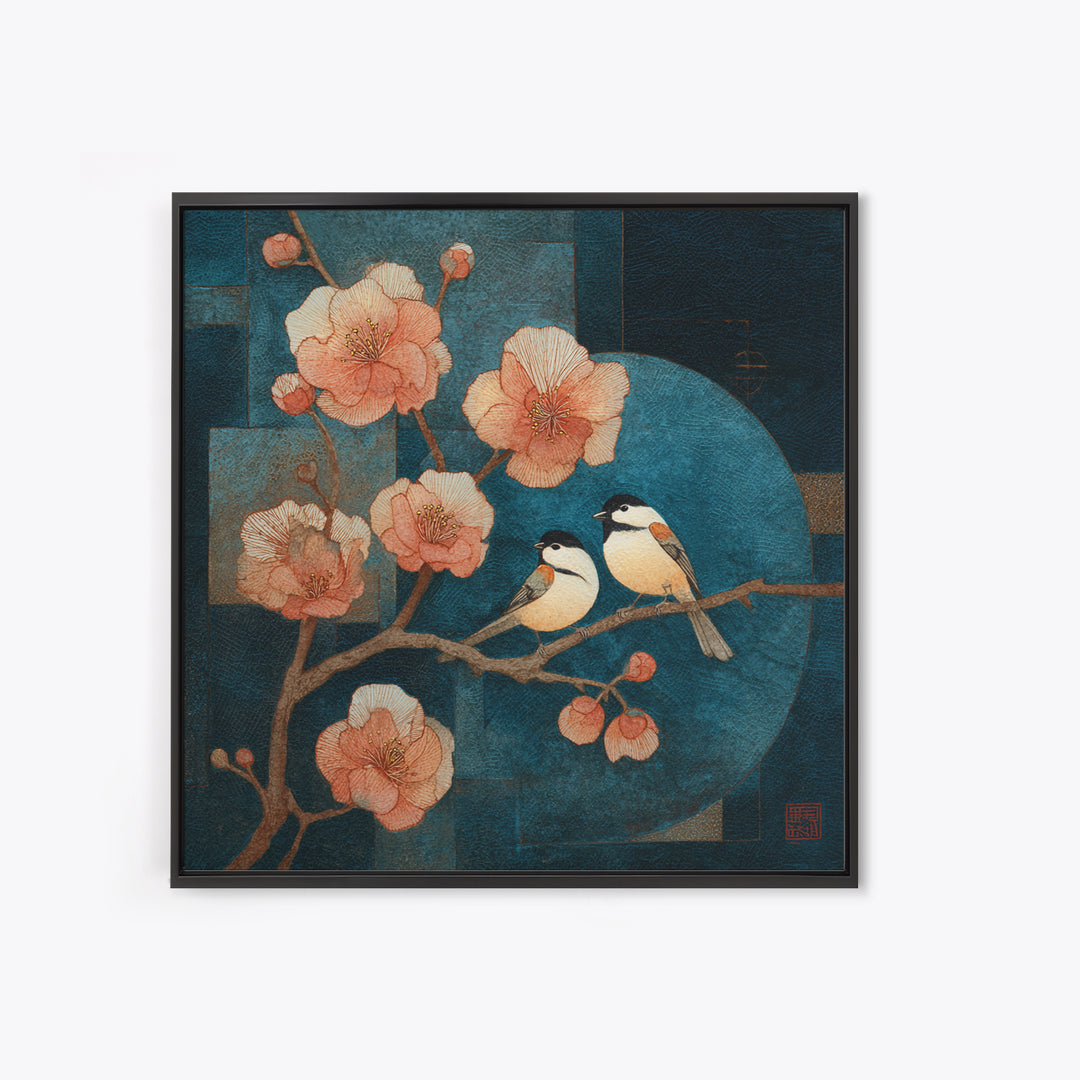 Monochrome Forest Silhouette Framed Canvas Print, Guest Bedroom Art, Bedroom Prints, Bedroom Decor, Guest, Minimalist Decor, GBA-1x1-61