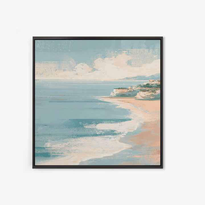Coastal Dunes in Pale Blue and Sand Canvas Print, Guest Bedroom Art, Room Decor, Bedroom Decor, Fine Art, Guest, GBA-1x1-77