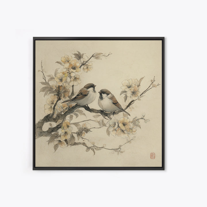 Soft Mountain Horizon Framed Canvas Print, Guest Bedroom Art, Fine Art Print, Bedroom Decor, Fine Art, Guest, Poster, GBA-1x1-79