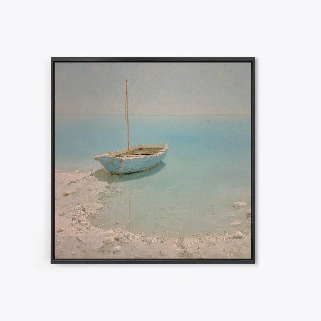 Soft Watercolor Sailboat on Quiet Water Canvas Print, Guest Bedroom Art, Farmhouse Wall Art, Bedroom Decor, Fine Art, Guest, GBA-1x1-90