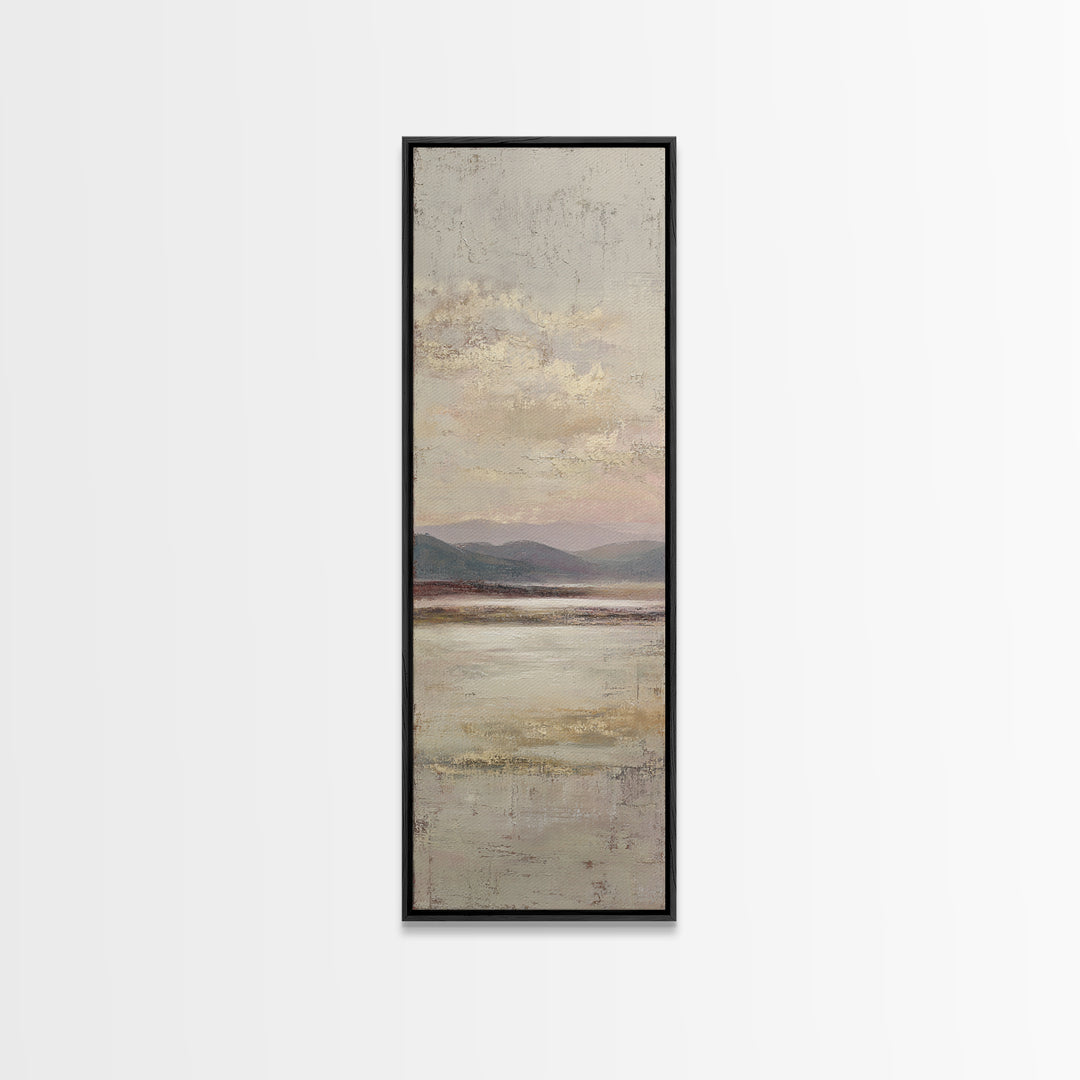 Gentle Rain over Distant Hills Canvas Print, Guest Bedroom Art, Boho Decor, Bedroom Decor, Oil Painting, Guest, Digital Prints, GBA-1x3-12