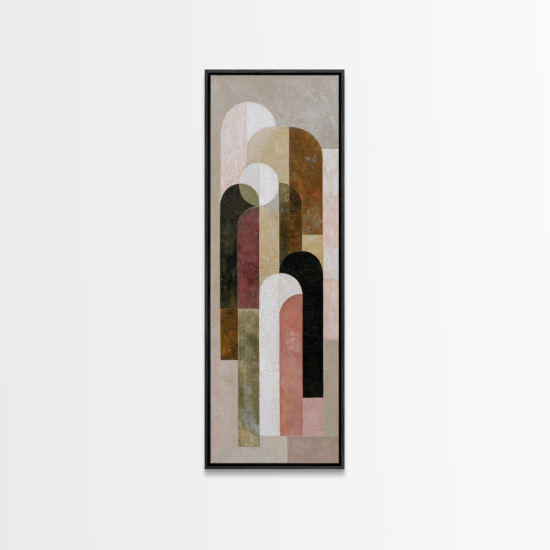 Warm Abstract Arches Framed Canvas Print, Guest Bedroom Art, Home Decor, Bedroom Decor, Fine Art, Guest, Printable Art, GBA-1x3-15