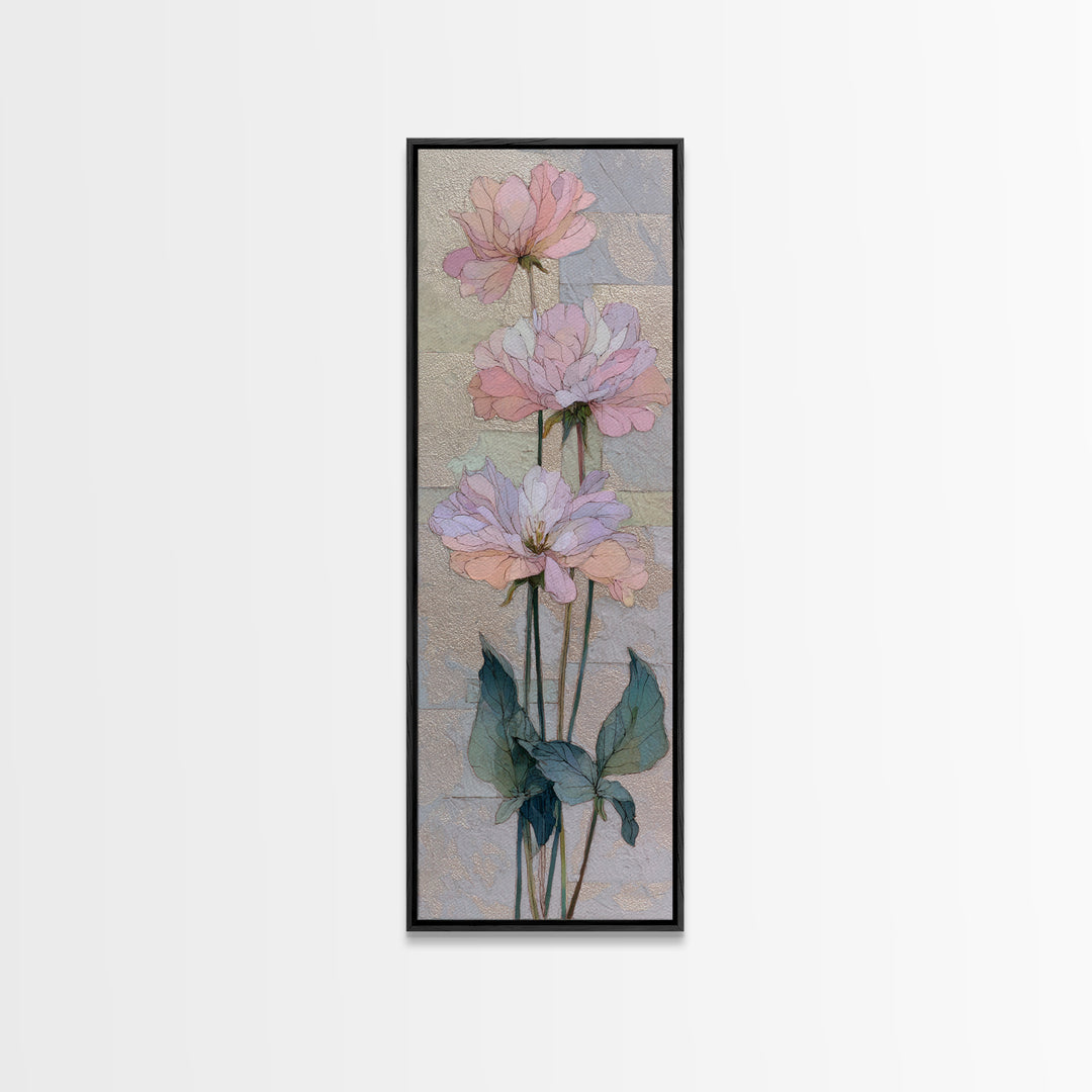 Gentle Botanical Line Drawing Trio Canvas Print, Guest Bedroom Art, Trendy Wall Art, Bedroom Decor, Oil Painting, Guest, GBA-1x3-18