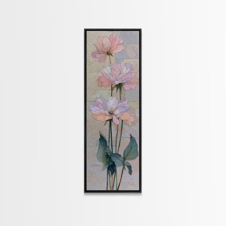Gentle Botanical Line Drawing Trio Canvas Print, Guest Bedroom Art, Trendy Wall Art, Bedroom Decor, Oil Painting, Guest, GBA-1x3-18