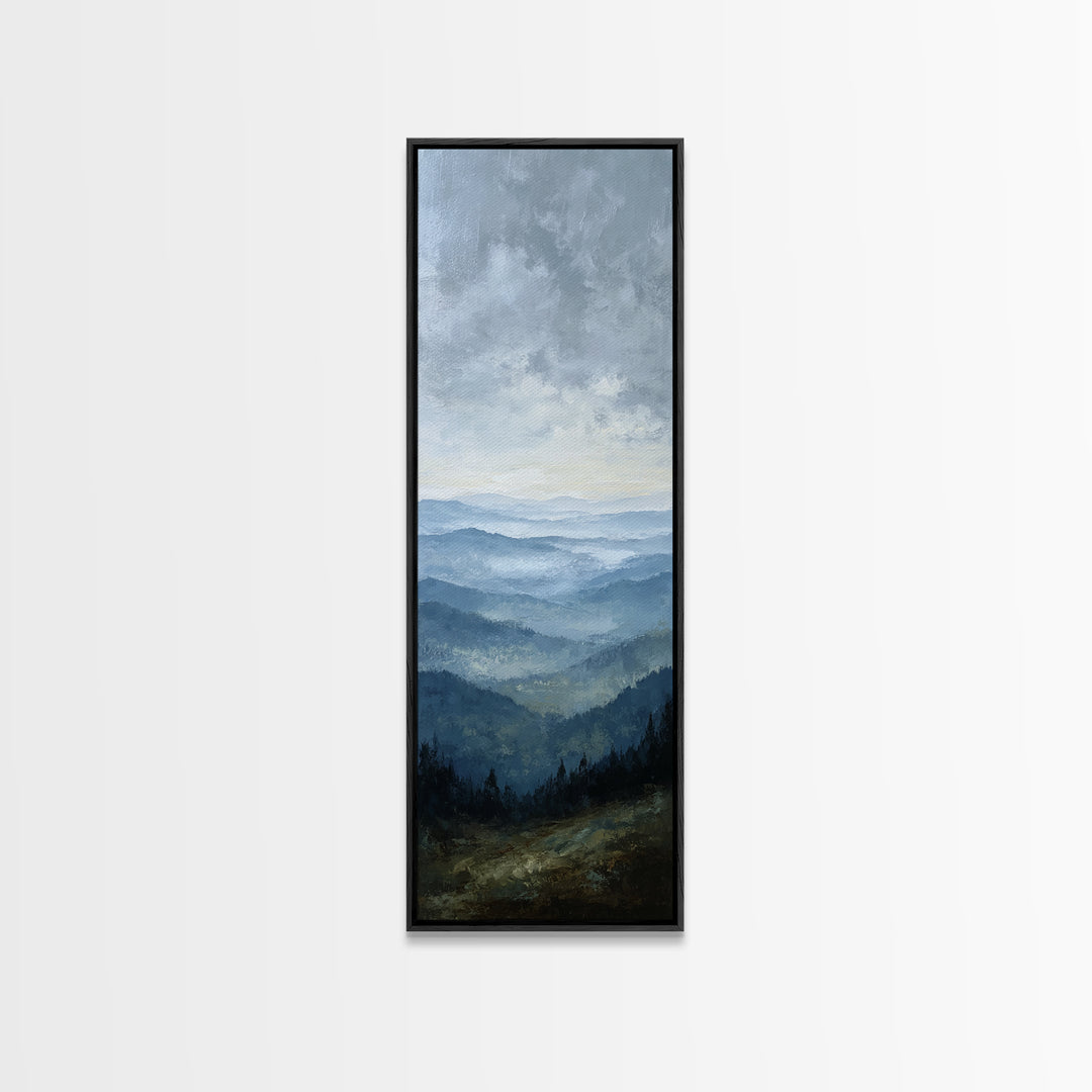 Soft Mountain Horizon Canvas Print, Guest Bedroom Art, Printable Wall Art, Bedroom Decor, Fine Art, Guest, Bedroom Wall Decor, GBA-1x3-43