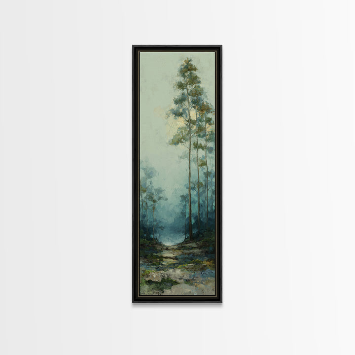 Monochrome Forest Silhouette Canvas Print, Guest Bedroom Art, Downloadable Prints, Bedroom Decor, Fine Art, Guest, Art Print, GBA-1x3-49