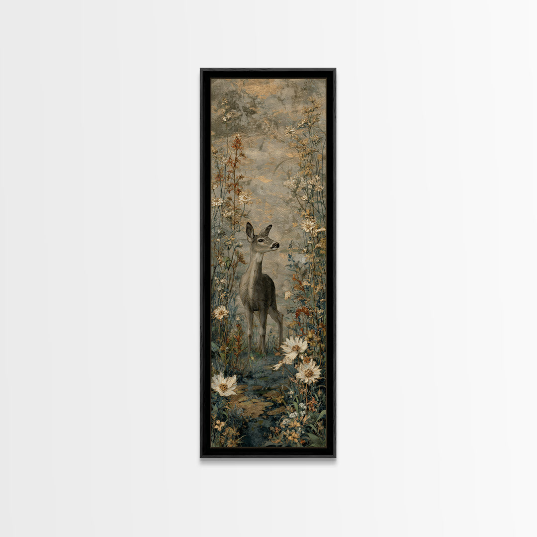 Sunlit Meadow with Delicate Flowers Canvas Print, Guest Bedroom Art, Living Room Decor, Bedroom Decor, Fine Art, Guest, GBA-1x3-51