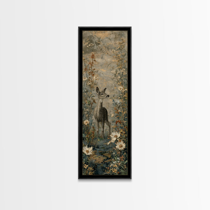 Sunlit Meadow with Delicate Flowers Canvas Print, Guest Bedroom Art, Living Room Decor, Bedroom Decor, Fine Art, Guest, GBA-1x3-51