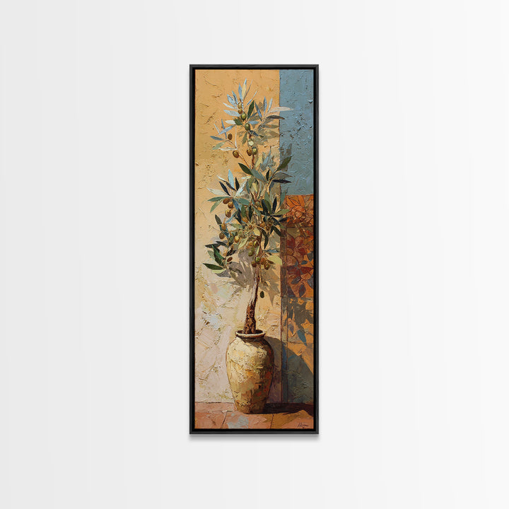 Olive Branch Still Life Framed Canvas Print, Guest Bedroom Art, Modern Decor, Bedroom Decor, Fine Art, Guest, Home Decor, GBA-1x3-53