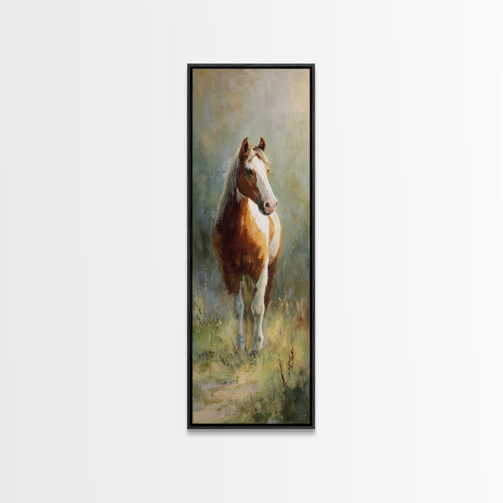 Quiet Horse Pasture at Sunset Canvas Print, Guest Bedroom Art, Fine Art Print, Bedroom Decor, Abstract Art, Guest, Poster, GBA-1x3-57