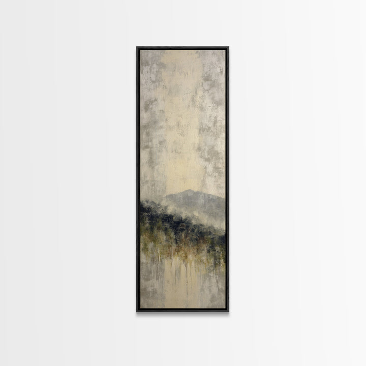 Gentle Rain over Distant Hills Canvas Print, Guest Bedroom Art, Bedroom Decor, Abstract Art, Guest, Living Room Decor, GBA-1x3-60