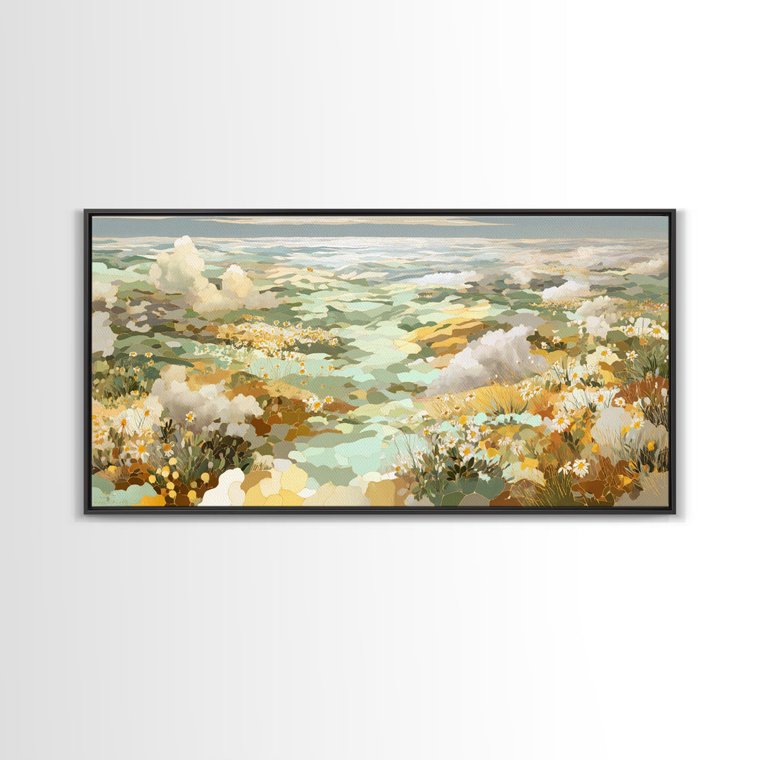 Quiet Horse Pasture at Sunset Canvas Print, Guest Bedroom Art, Contemporary Art, Bedroom Decor, Fine Art, Guest, Digital Print, GBA-2x1-41