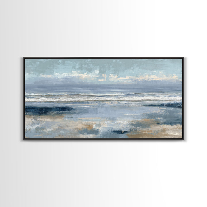 Coastal Dunes in Pale Blue and Sand Canvas Print, Guest Bedroom Art, Home, Bedroom Decor, Fine Art, Guest, Bedroom Wall Art, GBA-2x1-73