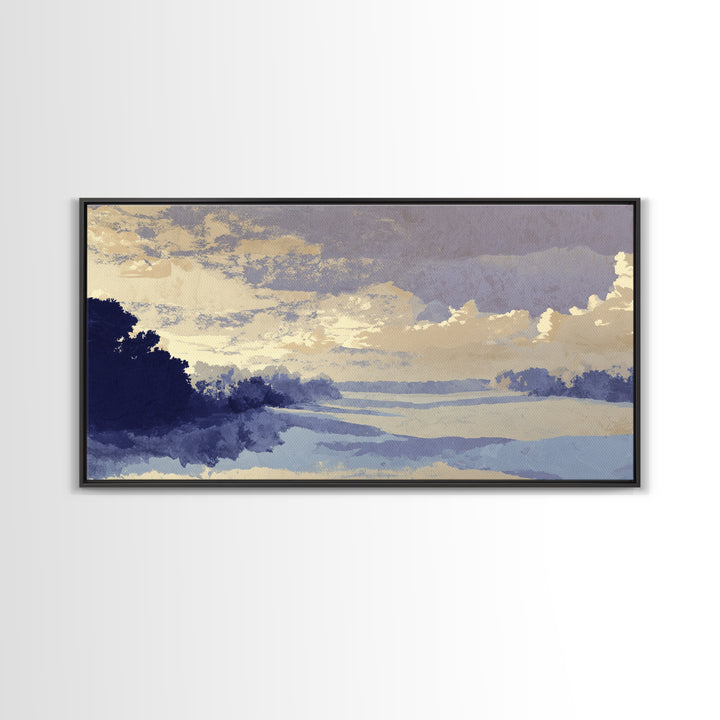 Warm Terracotta Shapes Framed Canvas Print, Guest Bedroom Art, Poster, Bedroom Decor, Fine Art, Guest, Farmhouse Decor, GBA-2x1-90