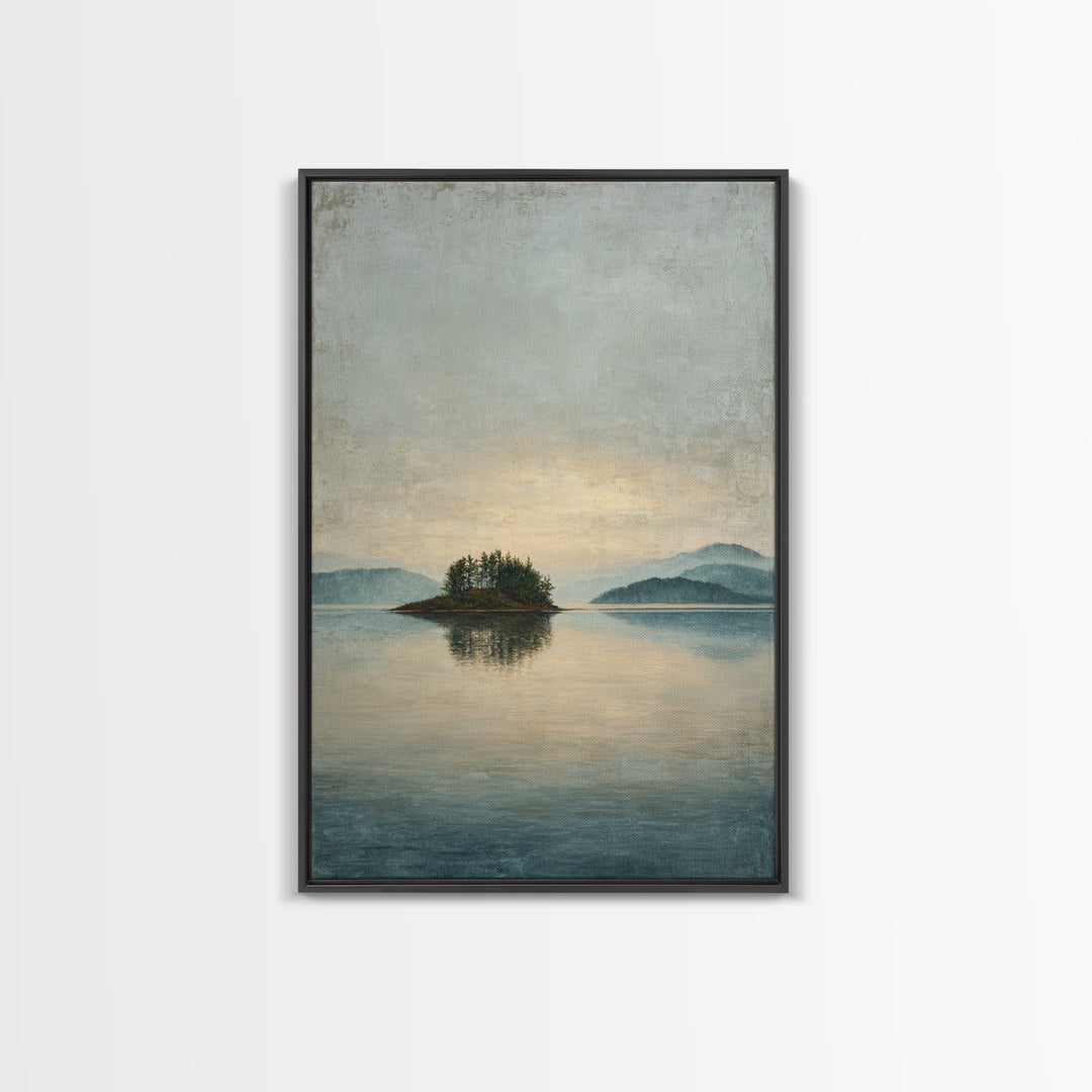 Quiet Lake Landscape at Early Morning Canvas Print, Guest Bedroom Art, Luxury Decor, Bedroom Decor, Fine Art, Guest, Home, GBA-2x3-10