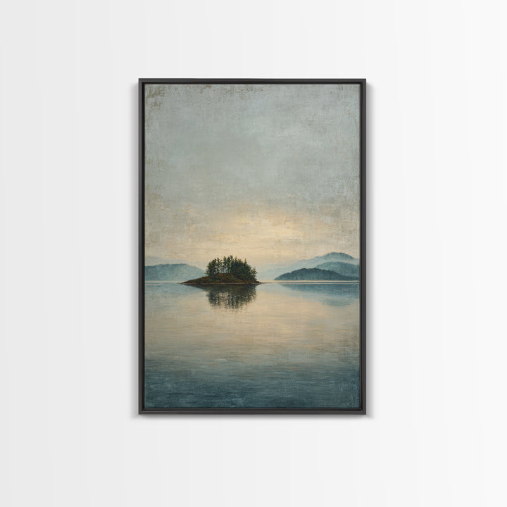 Quiet Lake Landscape at Early Morning Canvas Print, Guest Bedroom Art, Luxury Decor, Bedroom Decor, Fine Art, Guest, Home, GBA-2x3-10