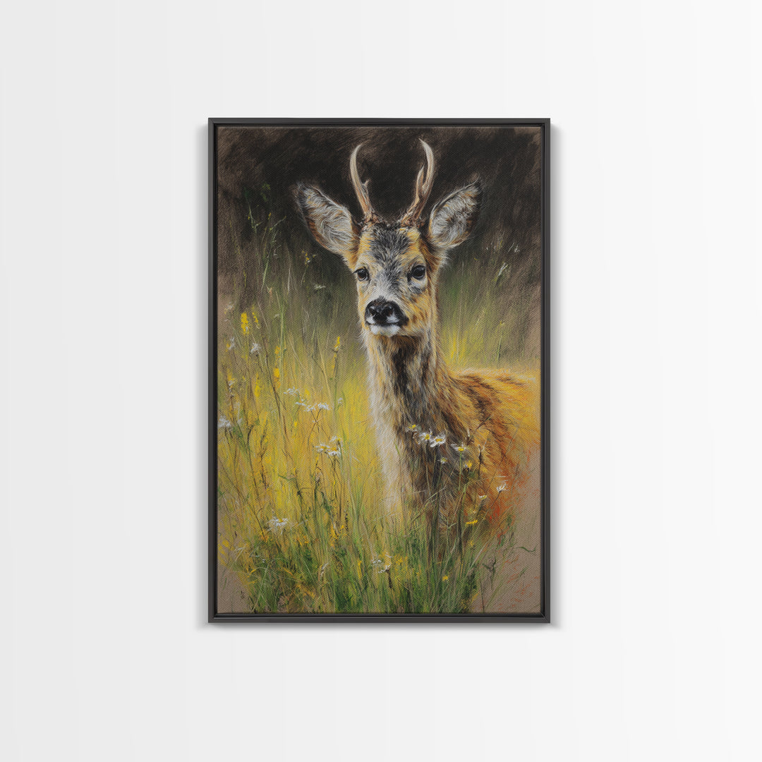 Sunlit Meadow with Delicate Flowers Canvas Print, Guest Bedroom Art, Art Print, Bedroom Decor, Fine Art, Guest, Home, GBA-2x3-23