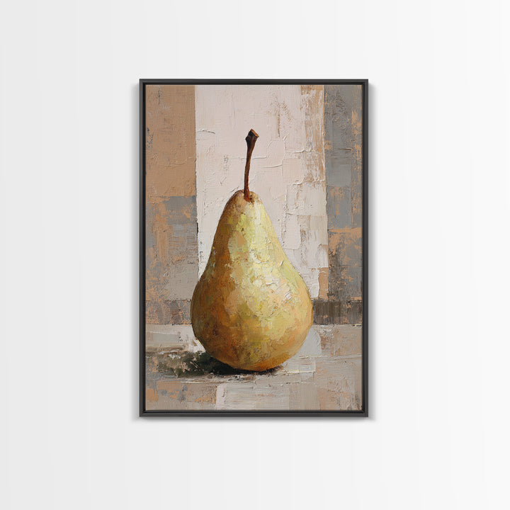 Classic Pear Still Life for Cozy Hospitality Framed Canvas Print, Guest Bedroom Art, Printable Art, Bedroom Decor, Guest, GBA-2x3-28