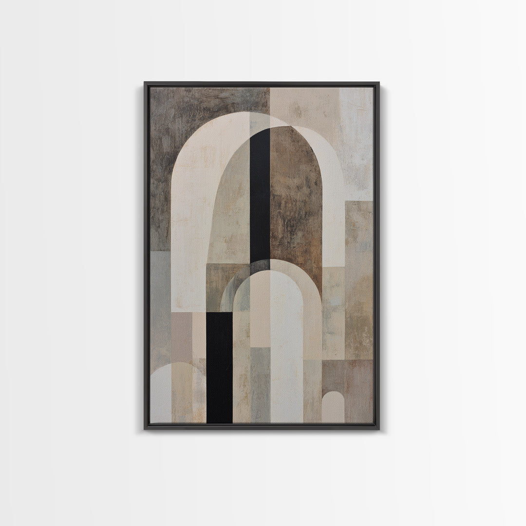 Warm Abstract Arches Framed Canvas Print, Guest Bedroom Art, Wall Decor, Bedroom Decor, Abstract Art, Guest, Living Room Decor, GBA-2x3-59