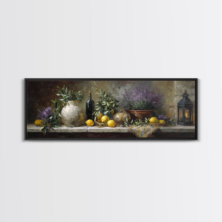 Olive Branch Still Life Canvas Print, Guest Bedroom Art, Living Room Decor, Bedroom Decor, Oil Painting, Guest, GBA-3x1-33