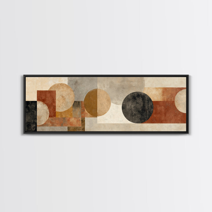 Warm Terracotta Shapes Canvas Print, Guest Bedroom Art, Printable Wall Art, Bedroom Decor, Fine Art, Guest, Bedroom Wall Decor, GBA-3x1-38