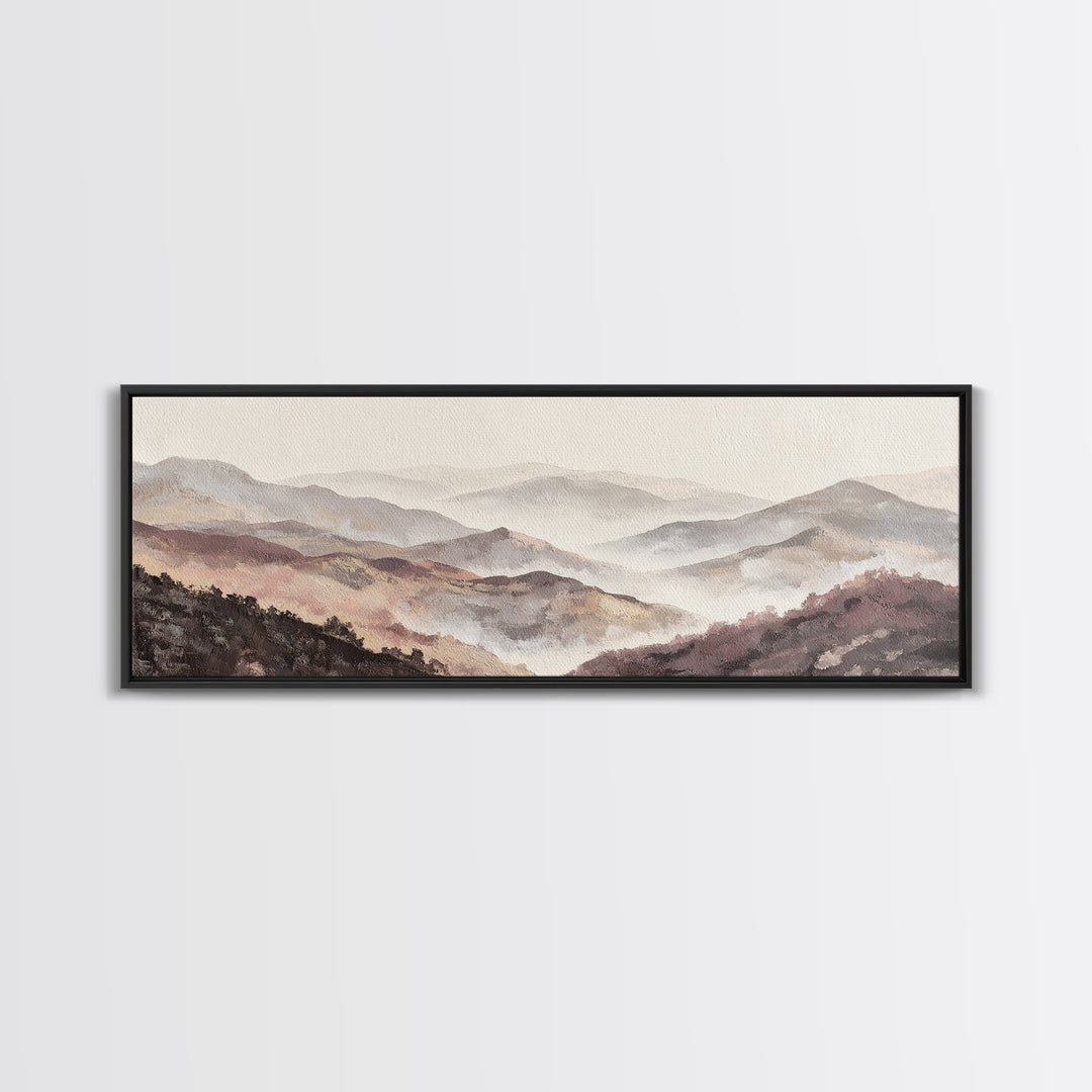 Gentle Rain over Distant Hills Canvas Print, Guest Bedroom Art, Gallery Decor, Bedroom Decor, Fine Art, Guest, Contemporary Art, GBA-3x1-40