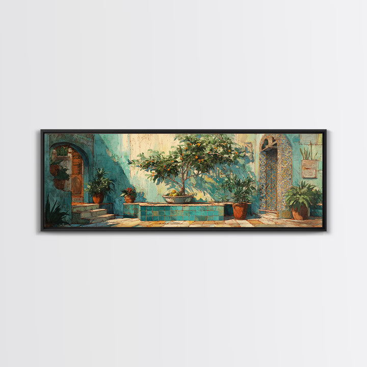 Olive Branch Still Life Framed Canvas Print, Guest Bedroom Art, Cat Wall Art, Bedroom Decor, Watercolor Art, Guest, GBA-3x1-57