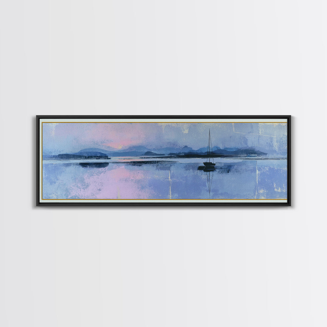 Sunlit Meadow with Delicate Flowers Framed Canvas Print, Guest Bedroom Art, Neutral Decor, Bedroom Decor, Fine Art, Guest, GBA-3x1-7