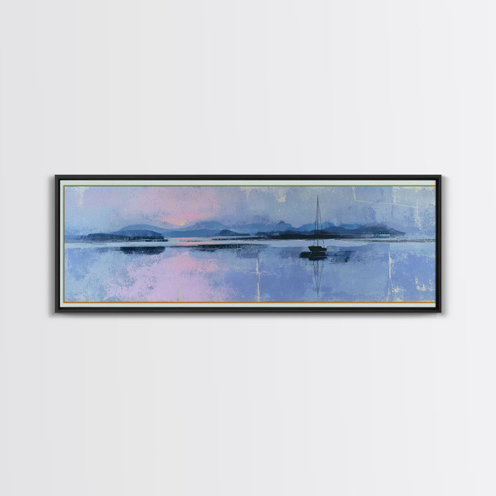 Sunlit Meadow with Delicate Flowers Framed Canvas Print, Guest Bedroom Art, Neutral Decor, Bedroom Decor, Fine Art, Guest, GBA-3x1-7