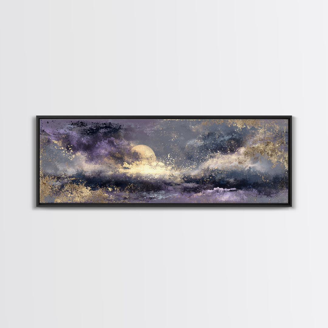 Minimal Moon and Stars Composition Canvas Print, Guest Bedroom Art, Poster, Bedroom Decor, Fine Art, Guest, Farmhouse Decor, GBA-3x1-80