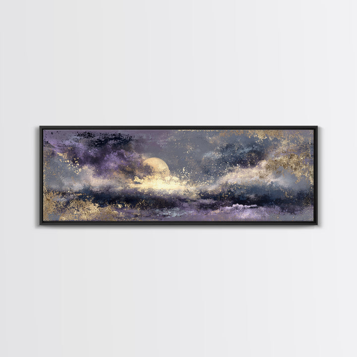 Minimal Moon and Stars Composition Canvas Print, Guest Bedroom Art, Poster, Bedroom Decor, Fine Art, Guest, Farmhouse Decor, GBA-3x1-80