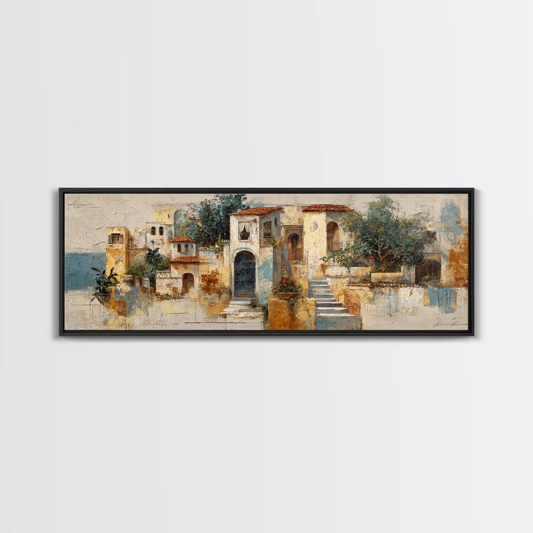 Olive Branch Still Life Framed Canvas Print, Guest Bedroom Art, Cat Wall Art, Bedroom Decor, Watercolor Art, Guest, GBA-3x1-81