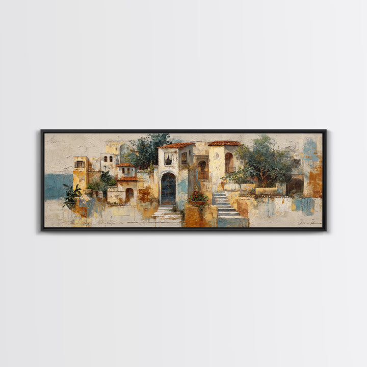 Olive Branch Still Life Framed Canvas Print, Guest Bedroom Art, Cat Wall Art, Bedroom Decor, Watercolor Art, Guest, GBA-3x1-81