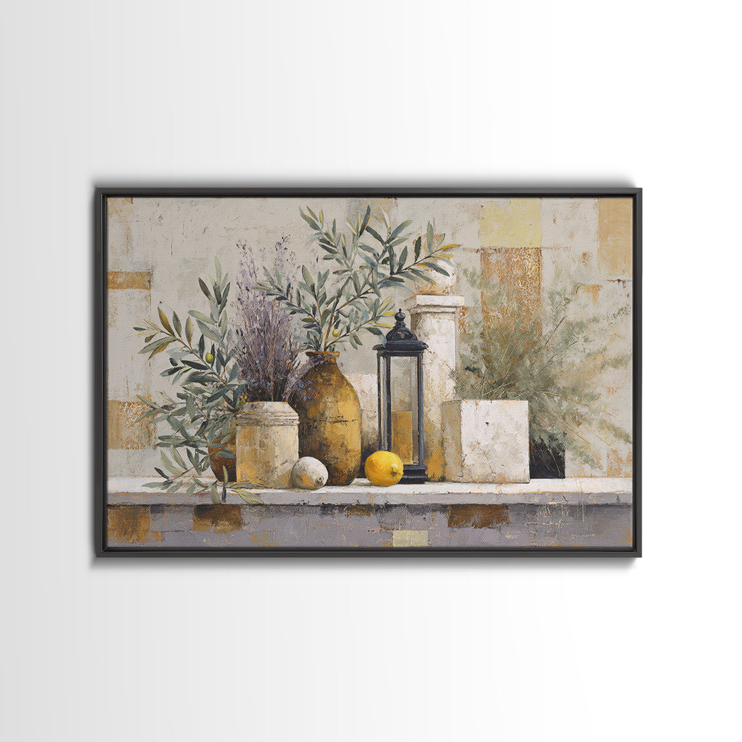 Olive Branch Still Life Canvas Print, Guest Bedroom Art, Set of 3 Wall Art, Bedroom Decor, Fine Art, Guest, Bedroom Prints, GBA-3x2-21