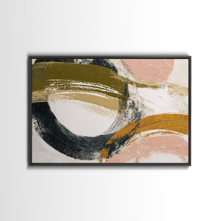 Warm Abstract Arches Framed Canvas Print, Guest Bedroom Art, Funky Wall Art, Bedroom Decor, Abstract Art, Guest, GBA-3x2-31