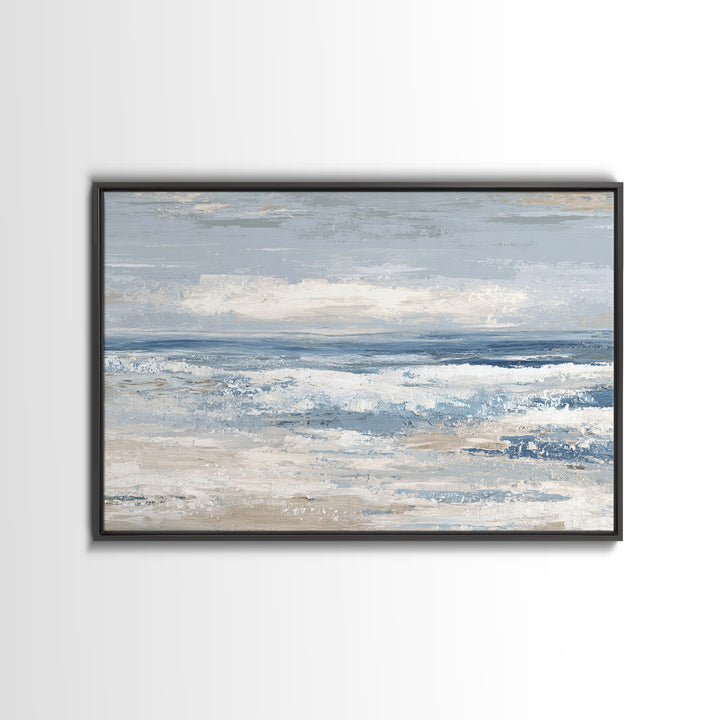 Coastal Dunes in Pale Blue and Sand Canvas Print, Guest Bedroom Art, Bedroom Wall Decor, Bedroom Decor, Fine Art, Guest, GBA-3x2-33