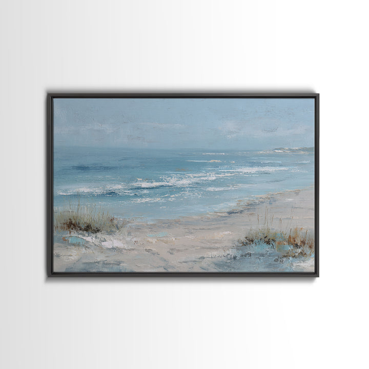 Coastal Dunes in Pale Blue and Sand Canvas Print, Guest Bedroom Art, Bedroom Wall Decor, Bedroom Decor, Fine Art, Guest, GBA-3x2-57