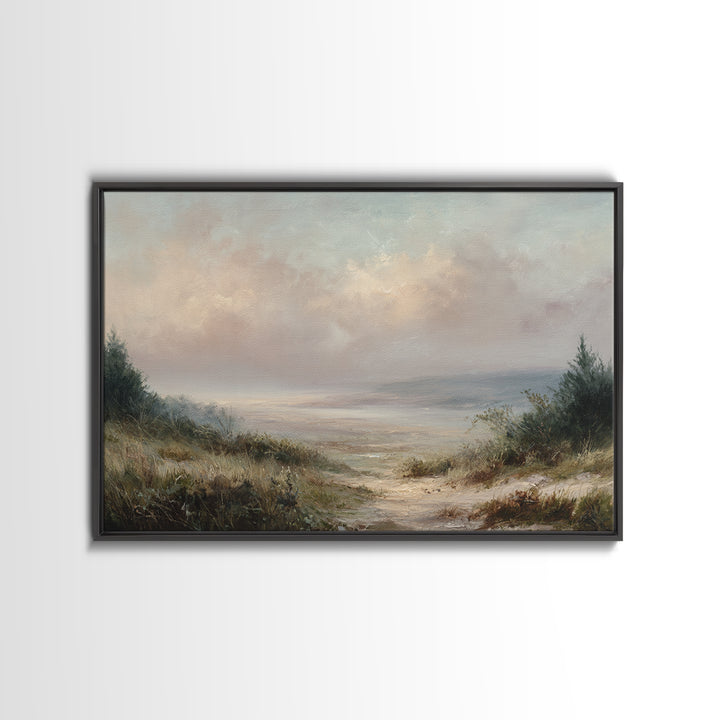 Romantic Cloudscape in Blush and Ivory Framed Canvas Print, Guest Bedroom Art, Bedroom Decor, Fine Art, Guest, Above Bed Decor, GBA-3x2-63